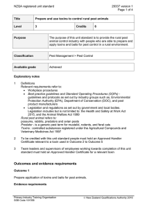 NZQA registered unit standard 29337 version 1  Page 1 of 4