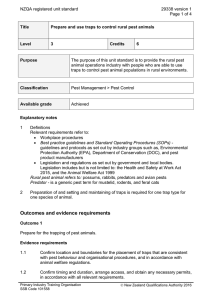 NZQA registered unit standard 29338 version 1  Page 1 of 4
