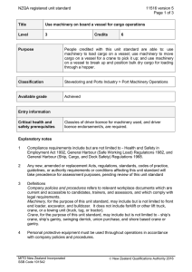 NZQA registered unit standard 11516 version 5  Page 1 of 3