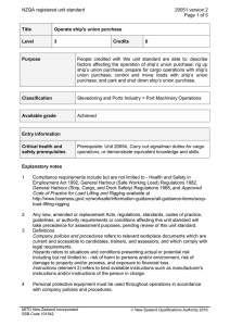 NZQA registered unit standard 20051 version 2  Page 1 of 5