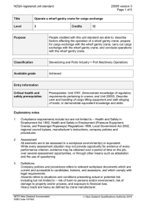 NZQA registered unit standard 20585 version 3  Page 1 of 6