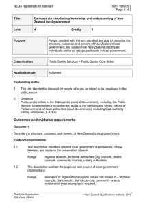 NZQA registered unit standard 14951 version 3  Page 1 of 3