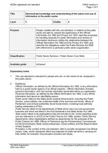 NZQA registered unit standard 14942 version 4  Page 1 of 5