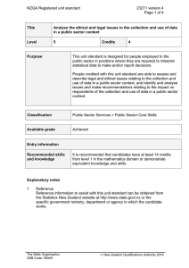 NZQA Registered unit standard 23271 version 4  Page 1 of 4