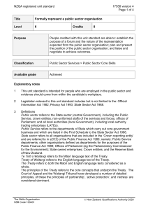 NZQA registered unit standard 17558 version 4  Page 1 of 4