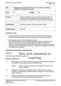 NZQA Expiring unit standard 10042 version 10  Page 1 of 3