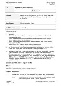 NZQA registered unit standard 10235 version 5  Page 1 of 3
