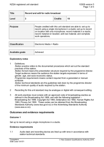 NZQA registered unit standard 10308 version 5  Page 1 of 4
