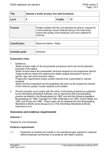 NZQA registered unit standard 10309 version 5  Page 1 of 3