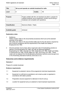 NZQA registered unit standard 10312 version 5  Page 1 of 3