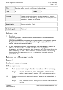 NZQA registered unit standard 10230 version 5  Page 1 of 3