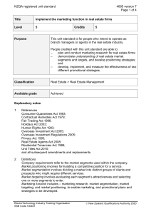 NZQA registered unit standard 4695 version 7  Page 1 of 4