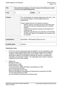 NZQA registered unit standard 23138 version 3  Page 1 of 3