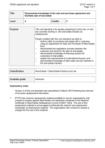 NZQA registered unit standard 23137 version 3  Page 1 of 7