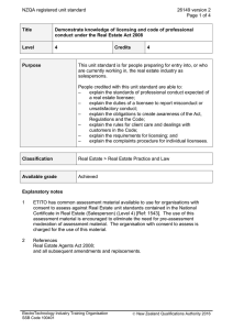 NZQA registered unit standard 26149 version 2  Page 1 of 4