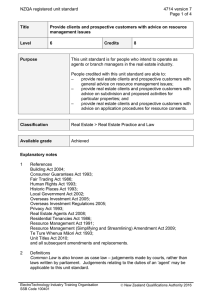 NZQA registered unit standard 4714 version 7  Page 1 of 4