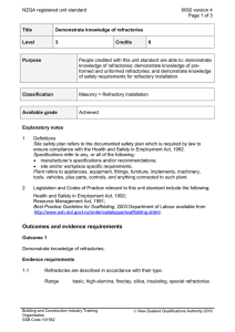 NZQA registered unit standard 6092 version 4  Page 1 of 3