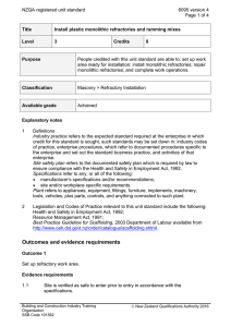 NZQA registered unit standard 6095 version 4  Page 1 of 4