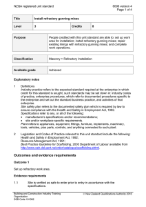 NZQA registered unit standard 6096 version 4  Page 1 of 4