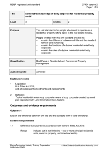 NZQA registered unit standard 27494 version 2  Page 1 of 3