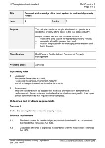 NZQA registered unit standard 27497 version 2  Page 1 of 3
