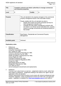 NZQA registered unit standard 4683 version 6  Page 1 of 3