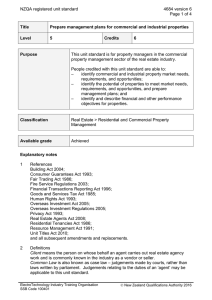 NZQA registered unit standard 4684 version 6  Page 1 of 4