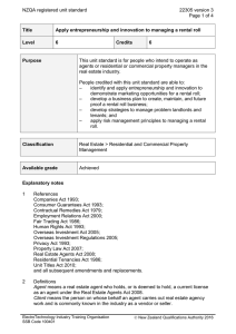 NZQA registered unit standard 22305 version 3  Page 1 of 4