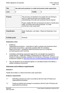 NZQA registered unit standard 11971 version 6  Page 1 of 3
