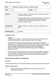 NZQA registered unit standard 28148 version 1  Page 1 of 3