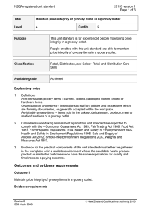 NZQA registered unit standard 28153 version 1  Page 1 of 3