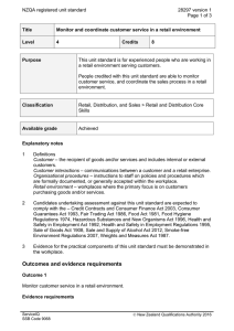 NZQA registered unit standard 28297 version 1  Page 1 of 3