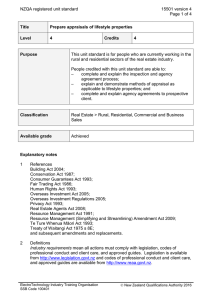 NZQA registered unit standard 15501 version 4  Page 1 of 4