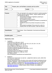 NZQA registered unit standard 15502 version 3  Page 1 of 5