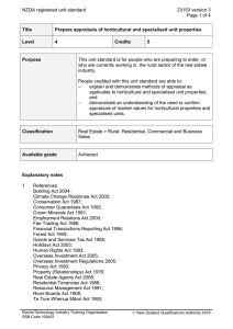 NZQA registered unit standard 23153 version 3  Page 1 of 4