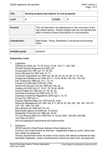 NZQA registered unit standard 23441 version 2  Page 1 of 3
