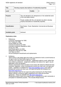 NZQA registered unit standard 23443 version 3  Page 1 of 3