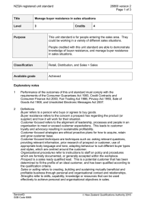 NZQA registered unit standard 26860 version 2  Page 1 of 3