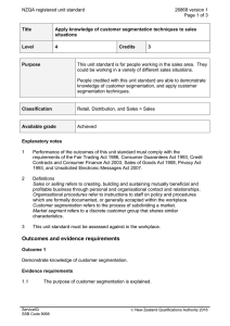 NZQA registered unit standard 26868 version 1  Page 1 of 3