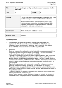 NZQA registered unit standard 26875 version 2  Page 1 of 4