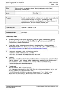 NZQA registered unit standard 8466 version 6  Page 1 of 4