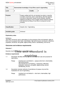 NZQA unit standard 20193 version 5