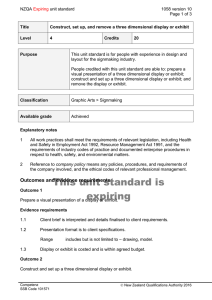 NZQA unit standard 1058 version 10