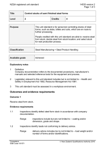 NZQA registered unit standard 14535 version 2  Page 1 of 3