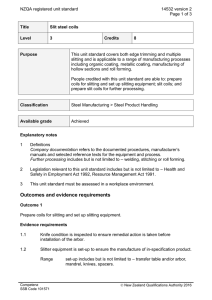 NZQA registered unit standard 14532 version 2  Page 1 of 3