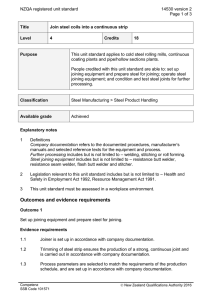 NZQA registered unit standard 14530 version 2  Page 1 of 3