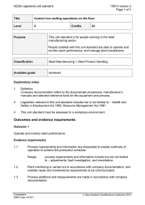 NZQA registered unit standard 15614 version 2  Page 1 of 3