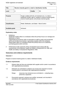 NZQA registered unit standard 28504 version 1  Page 1 of 3