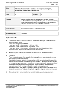 NZQA registered unit standard 8900 draft version 7  Page 1 of 3