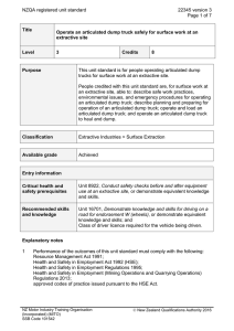 NZQA registered unit standard 22345 version 3  Page 1 of 7